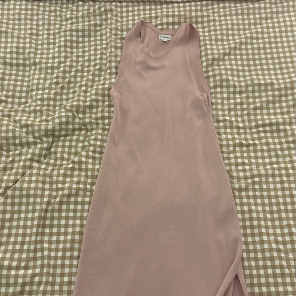 Pink Midi Dress with Slit